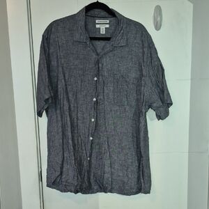 Amazon Men's Short-Sleeve Button-Down Shirt - Charcoal Gray